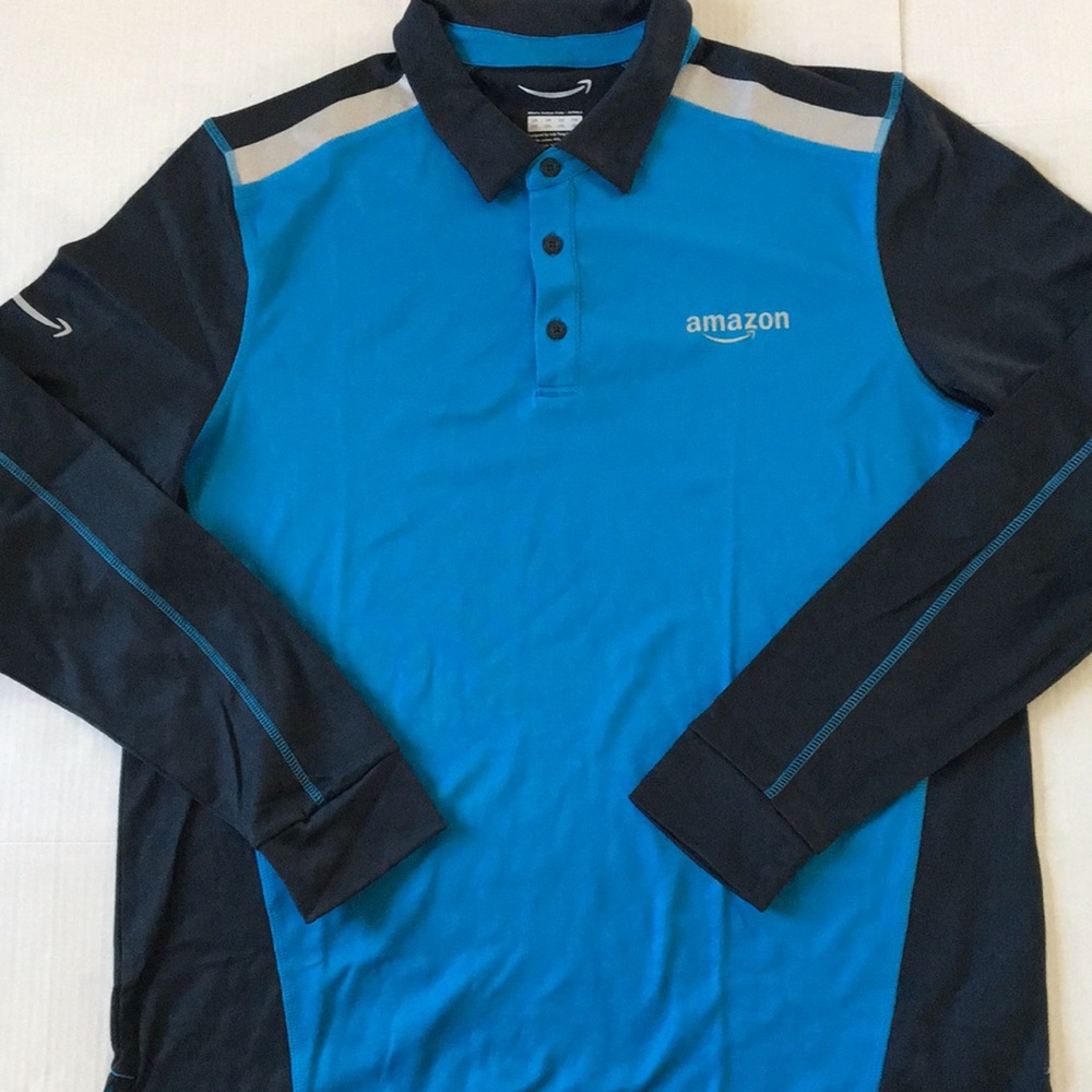 Amazon Delivery Polo Long Sleeve Shirt Reflective 2XL